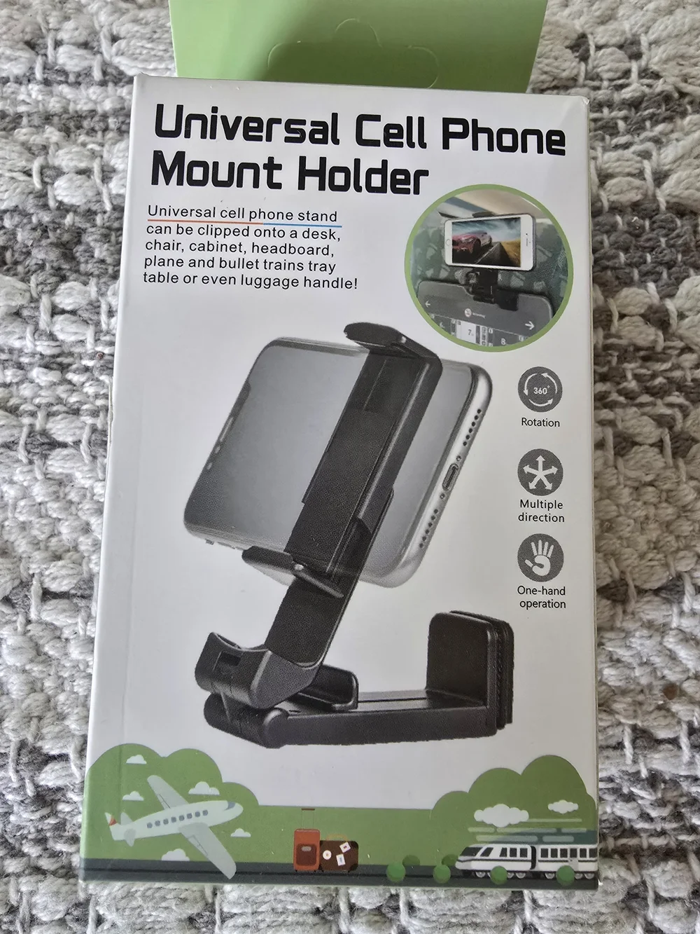 Universal Cell Phone Mount Holder - Black